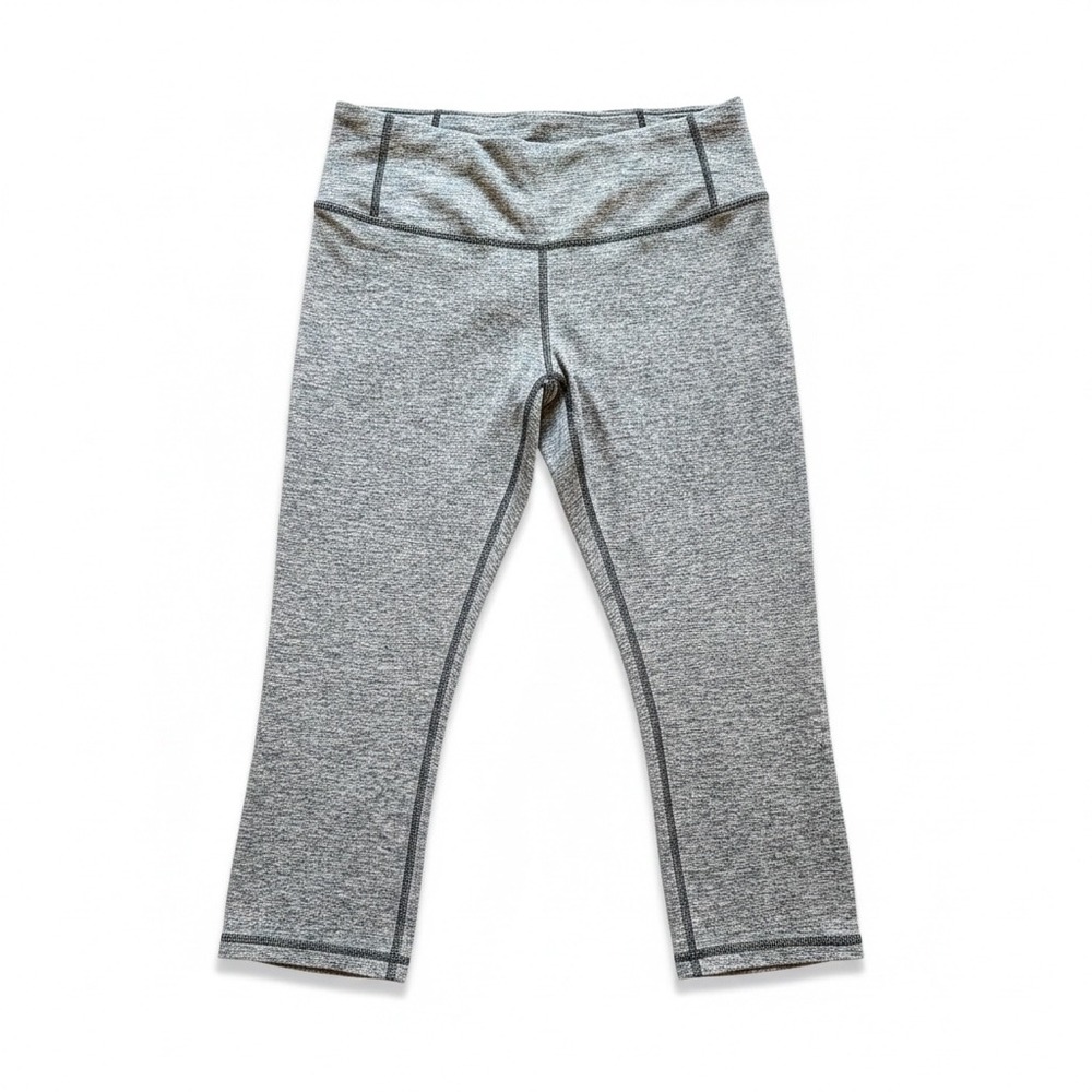 Patagonia Women Gray Heathered Cropped Key Pocket Athletic Leggings Yoga Pants